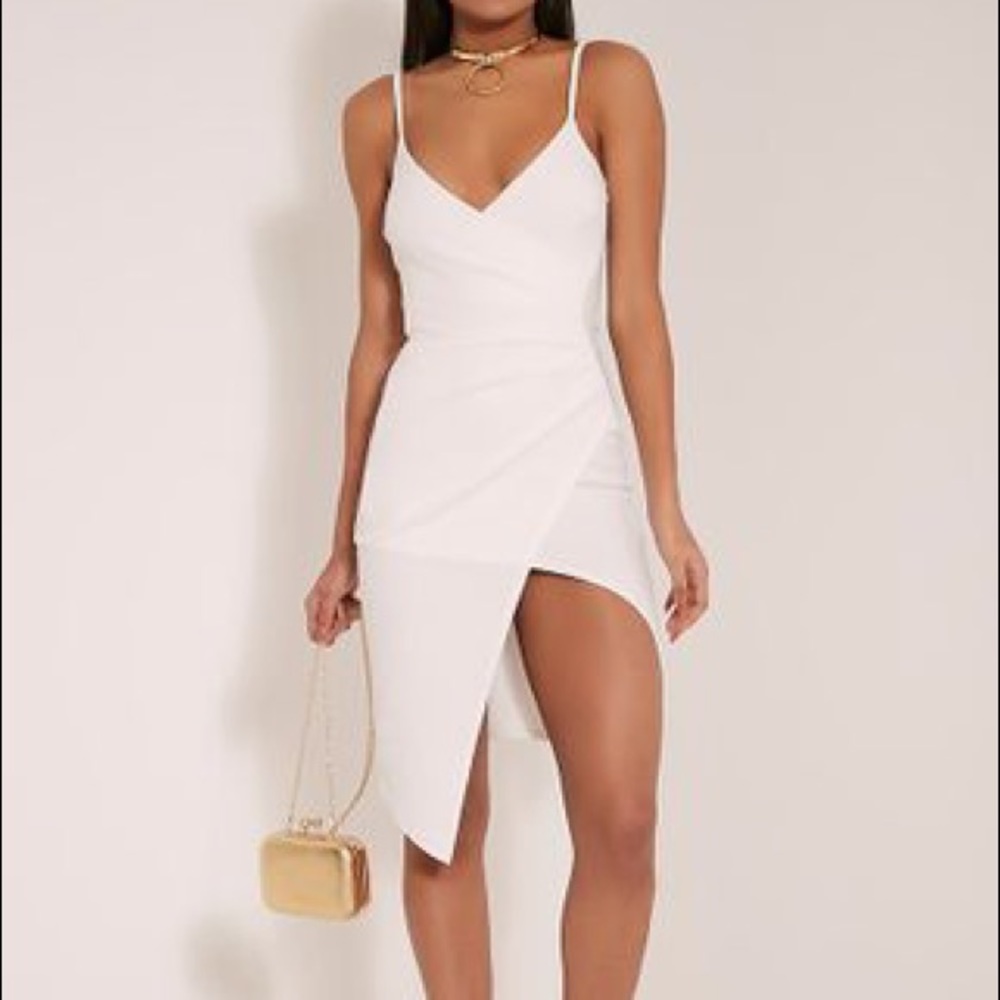 White Asymmetrical Dress